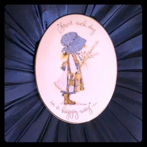 Vintage Oval Holly Hobbie Porcelain Wall Plaque
